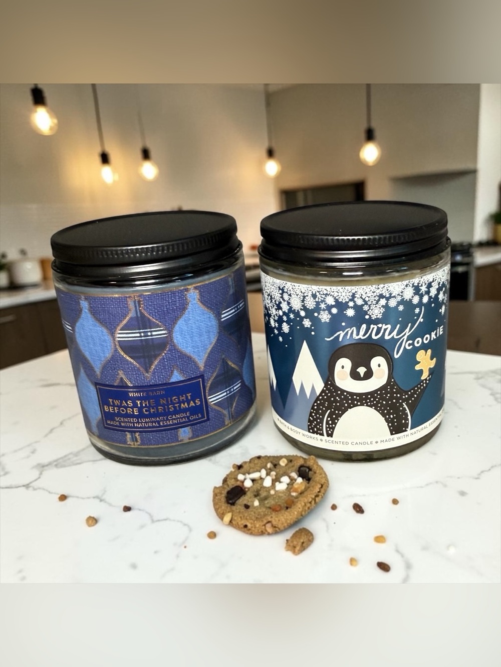 🩷♥️B2G1 FREE♥️BBW♥️Twas the Night Before Xmas & Merry Cookie SGL Wick Candle Duo